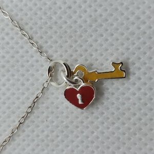 SS lock and key necklace
